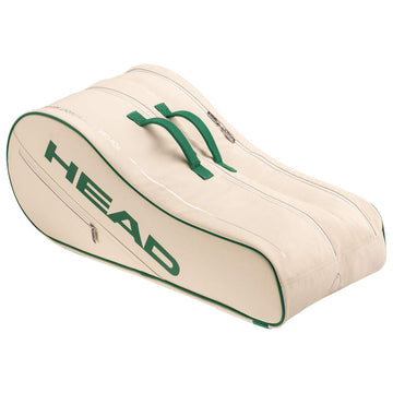 Arthur Ashe Racquet Bag L Creme-Weiß/Grün
