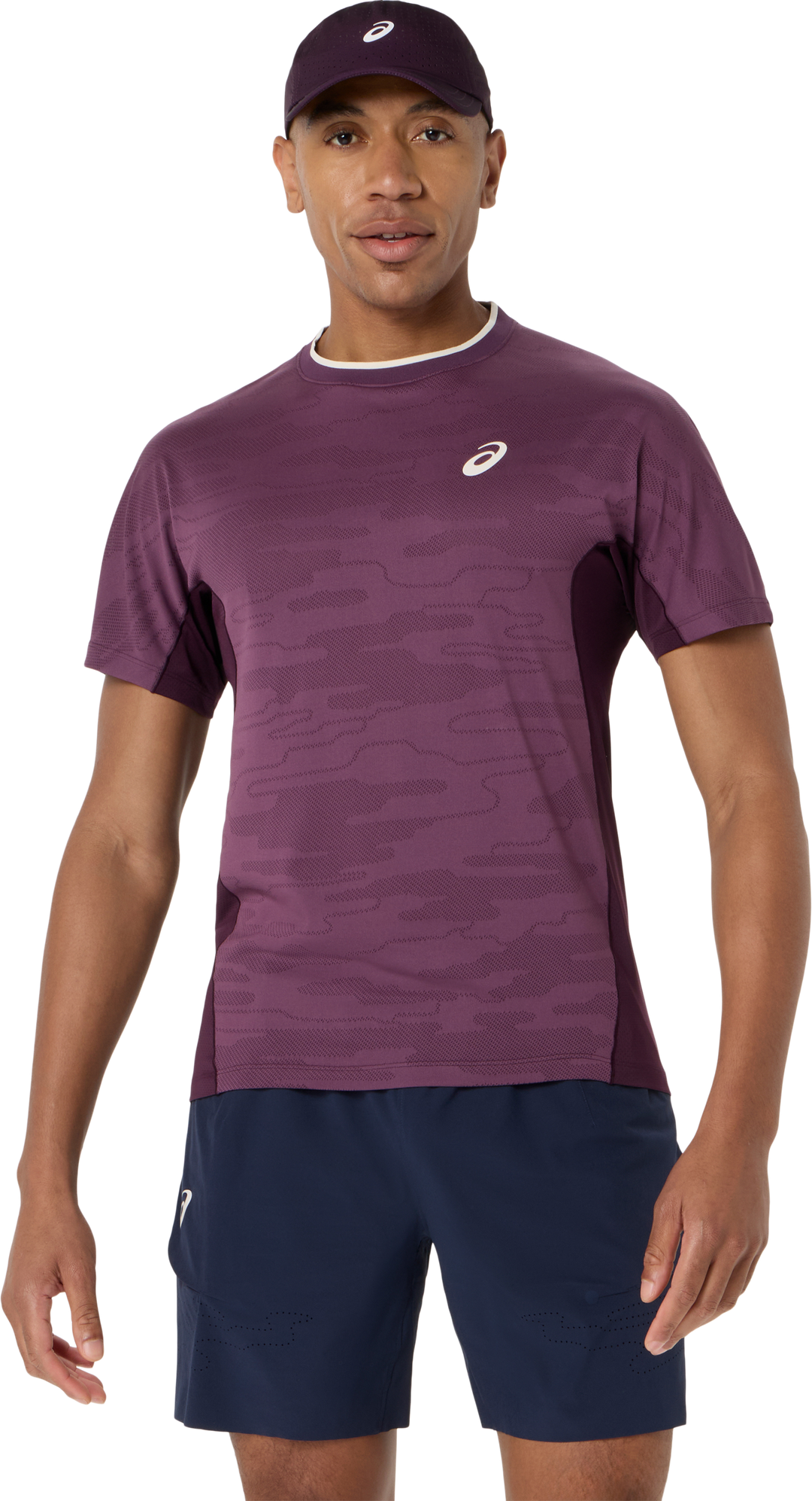 Match Jacquard Top Dark Aubergine