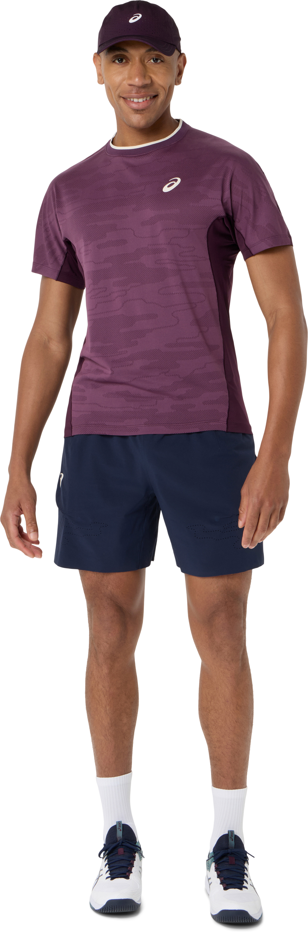 Match Jacquard Top Dark Aubergine