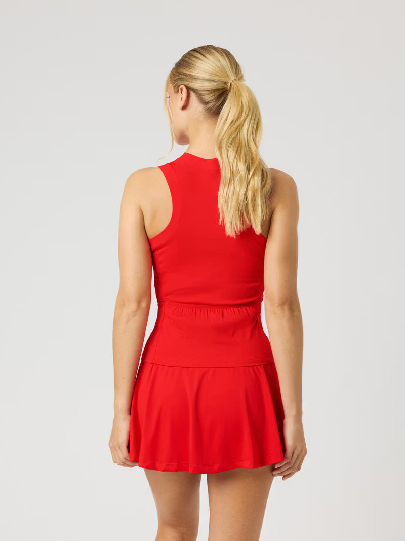 Ace Pocket Ribbed Tank Women flame scarlett