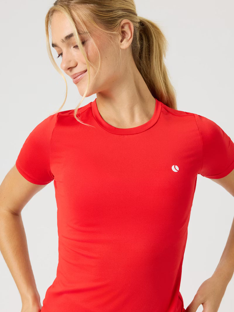 Ace Slim T-Shirt Damen flame scarlet