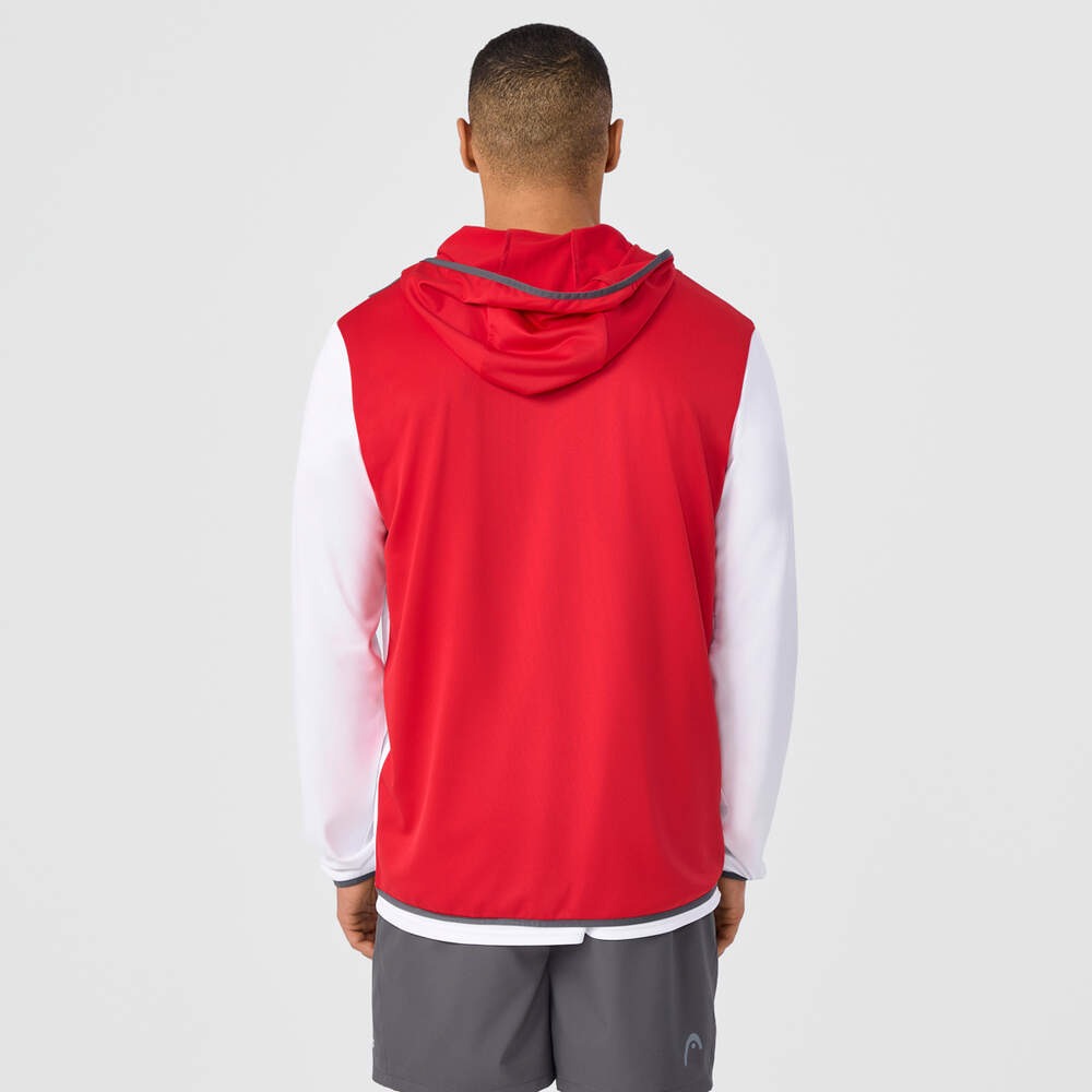 Club 25 Tech Hoodie Men Rot/Weiß