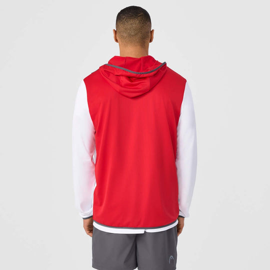 Club 25 Tech Hoodie Men Rot/Weiß