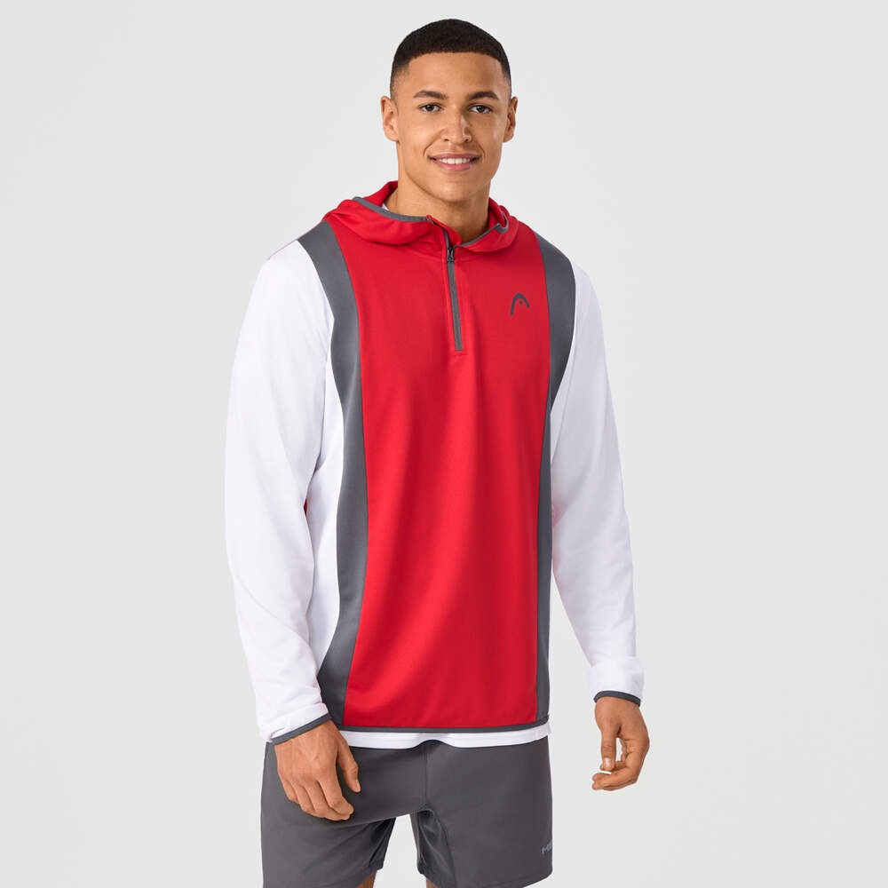 Club 25 Tech Hoodie Men Rot/Weiß