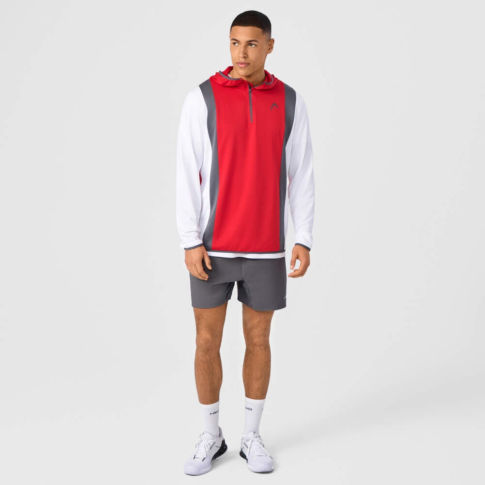 Club 25 Tech Hoodie Men Rot/Weiß
