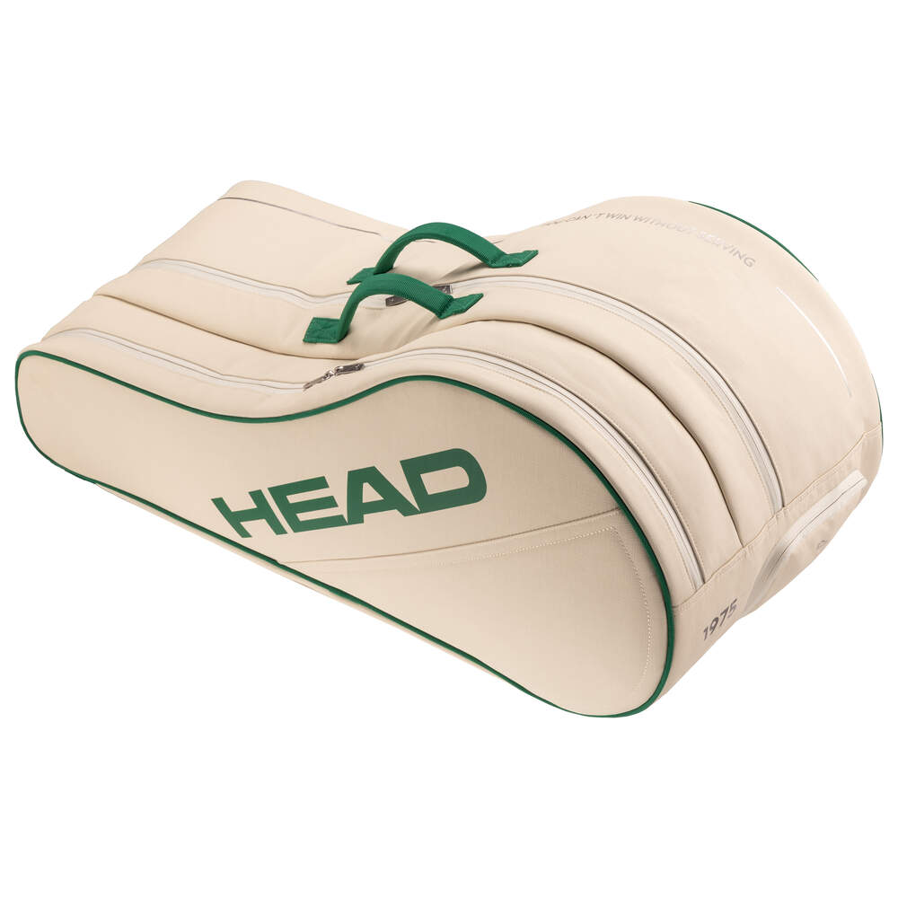 Arthur Ashe Racquet Bag L Creme-Weiß/Grün