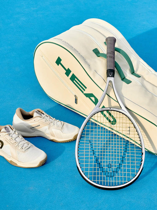 Arthur Ashe Racquet Bag L Creme-Weiß/Grün