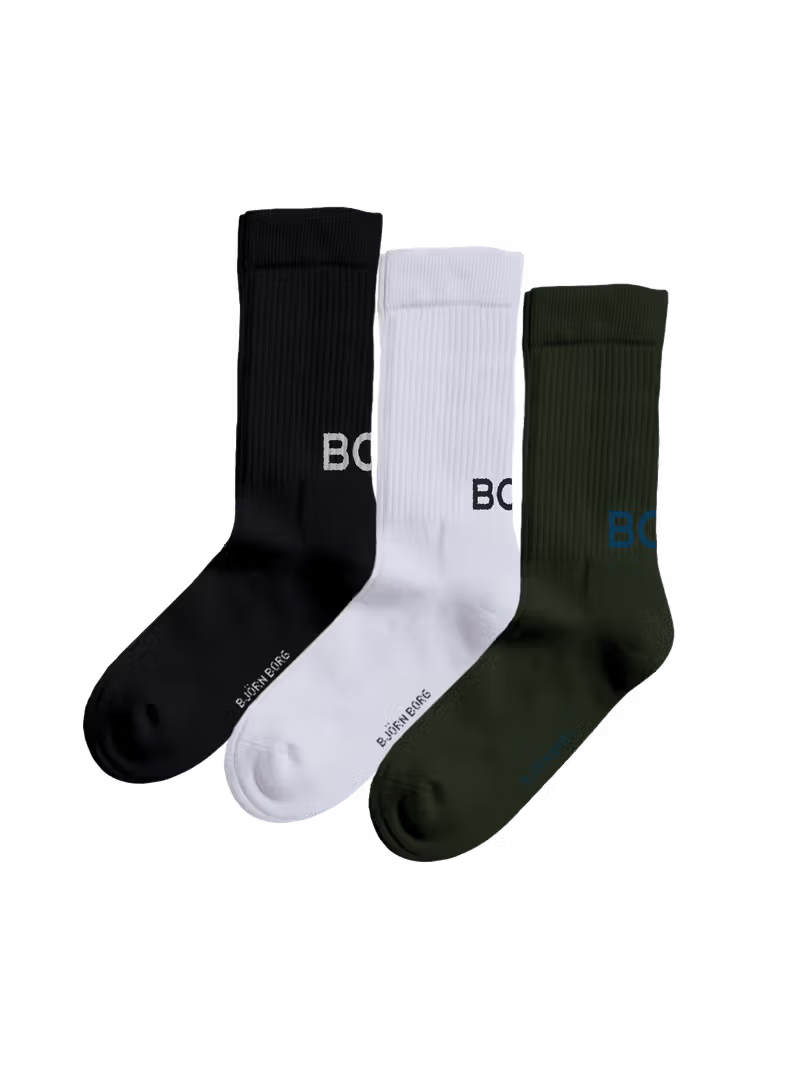 Polyamide Crew Socks 3er Farbmix